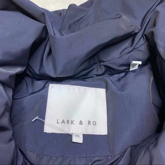 LARK & RO Navy Blue Quilted Winter Puffer Coat - Picture 10 of 11